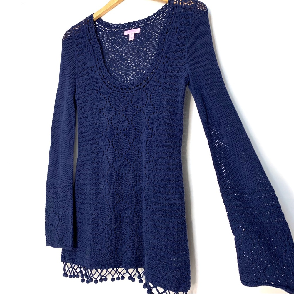 ❗️SOLD❗️SALE☀️Lilly Pulitzer Athena Crochet Tunic - Picture 2 of 12